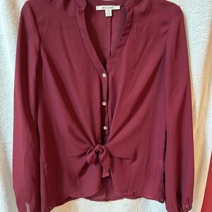 Women's Burgundy Blouse